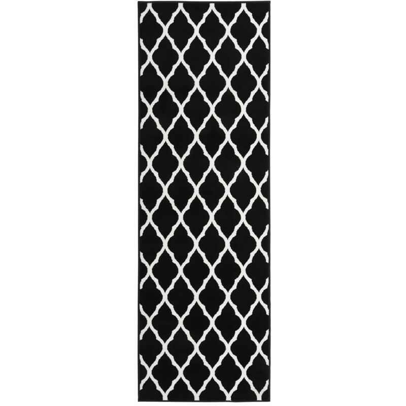 

Alfombra de pasillo BCF negro y blanco 60x150 cm
