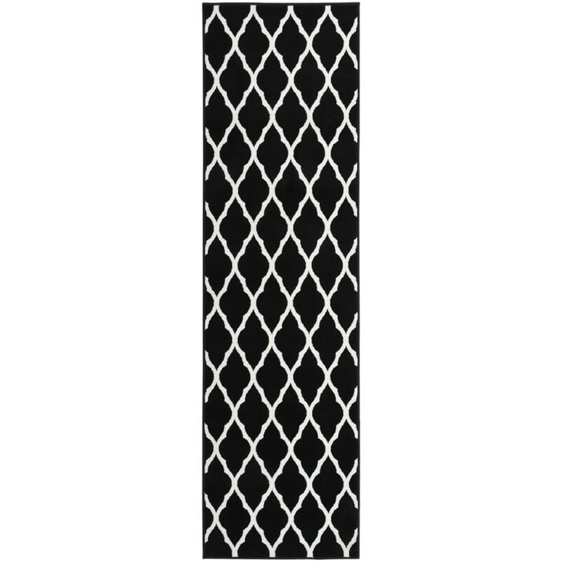 

Alfombra de pasillo BCF negro y blanco 60x200 cm