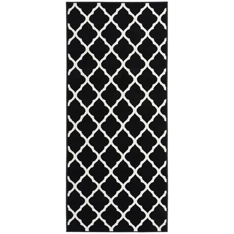 

Alfombra de pasillo BCF negro y blanco 80x150 cm