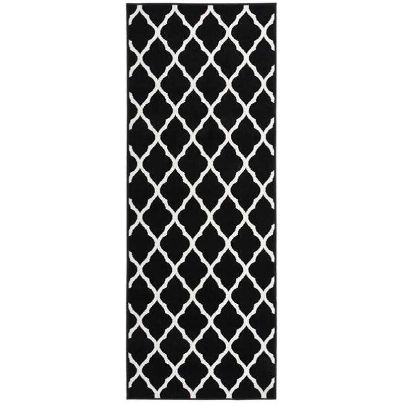 

Alfombra de pasillo BCF negro y blanco 80x200 cm