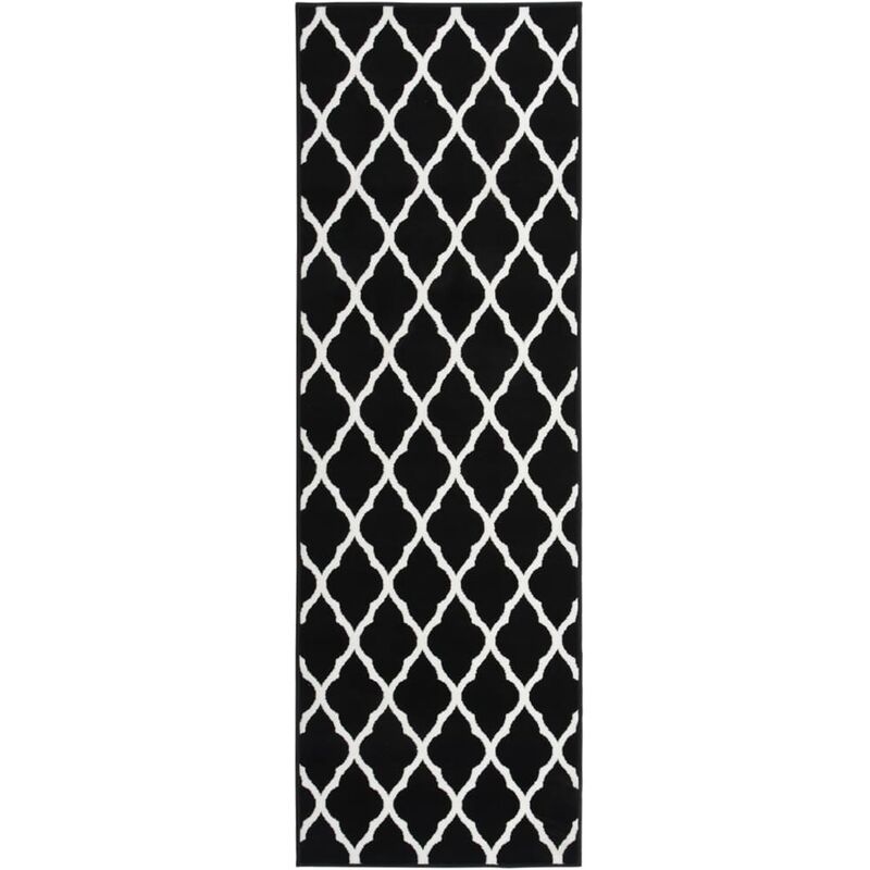 

Alfombra de pasillo BCF negro y blanco 80x250 cm
