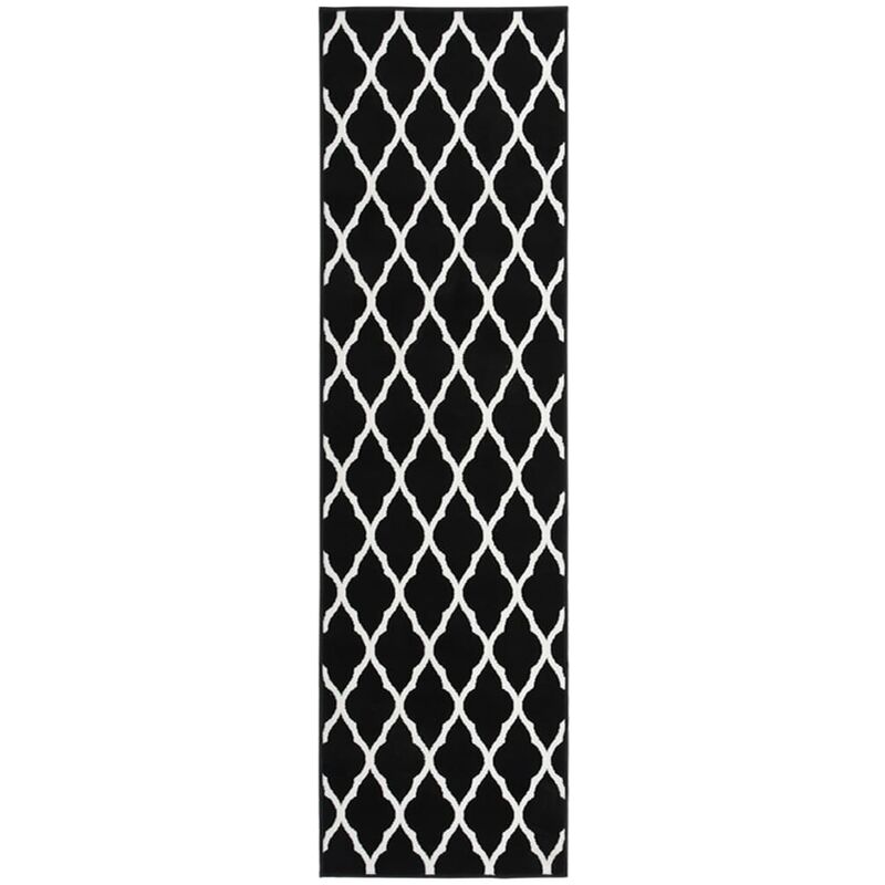 

Alfombra de pasillo BCF negro y blanco 80x300 cm