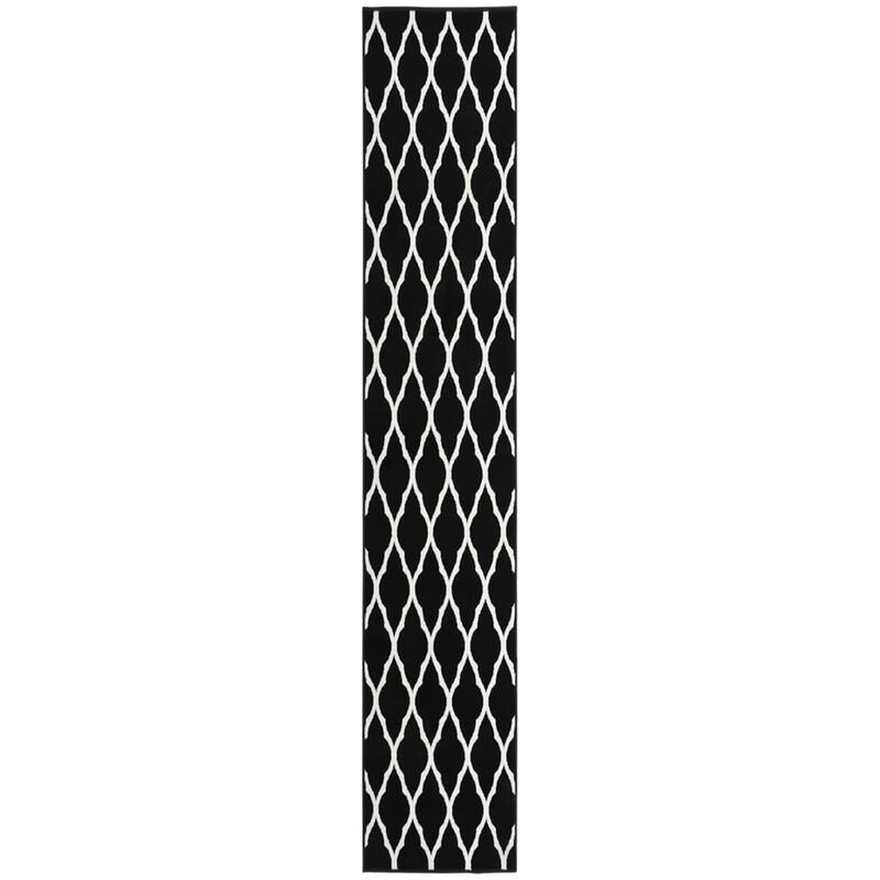 

Alfombra de pasillo BCF negro y blanco 80x500 cm