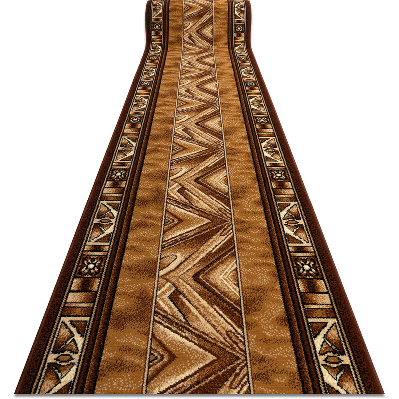 

Rugsx - Alfombra de pasillo BCF OPAL dorado oscuro 100 cm Tonos de marrón 100x1400 cm