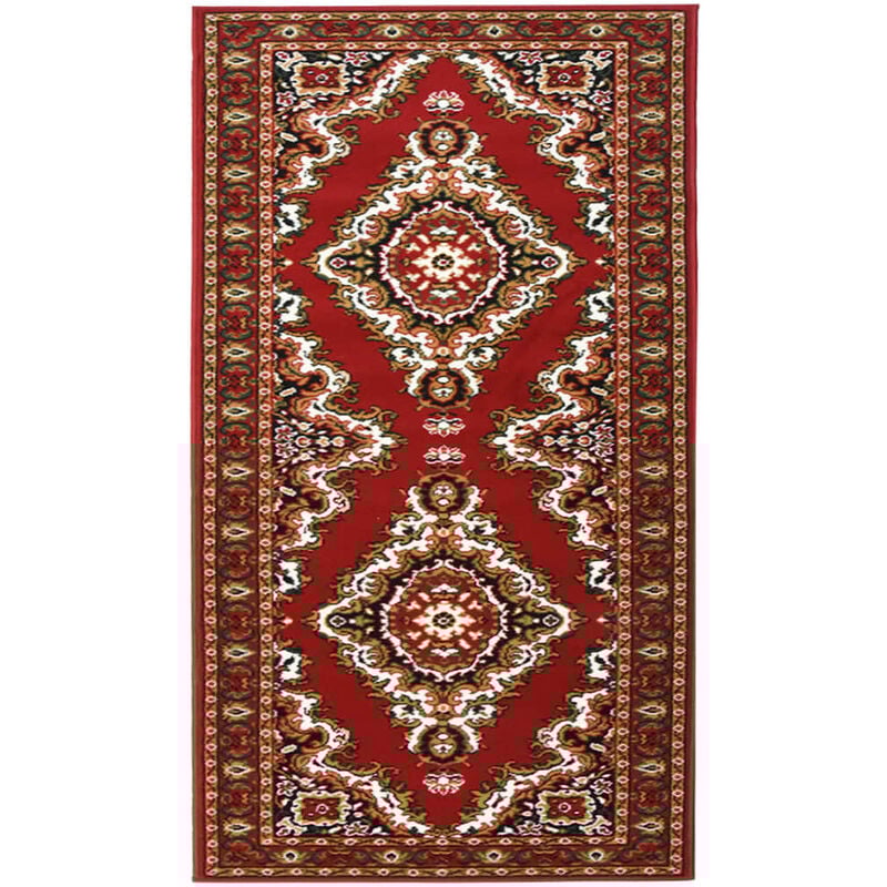 

Alfombra de pasillo BCF rojo oriental 100x150 cm