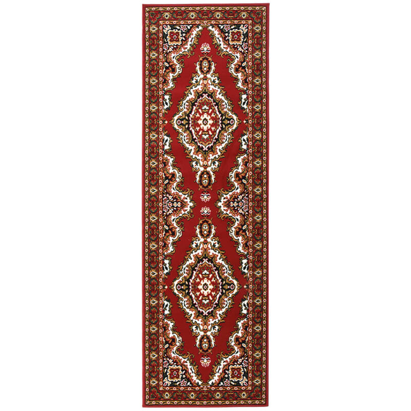 

Alfombra de pasillo BCF rojo oriental 100x350 cm