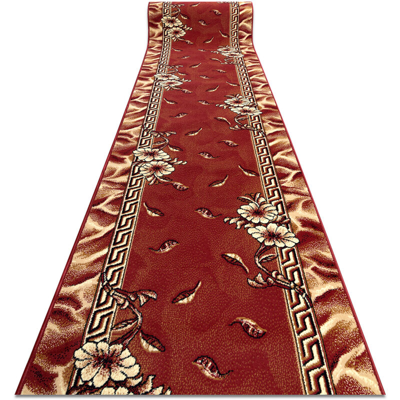 

Rugsx - Alfombra de pasillo BCF TRIO burdeos 100 cm Tonos de rojo 100x120 cm