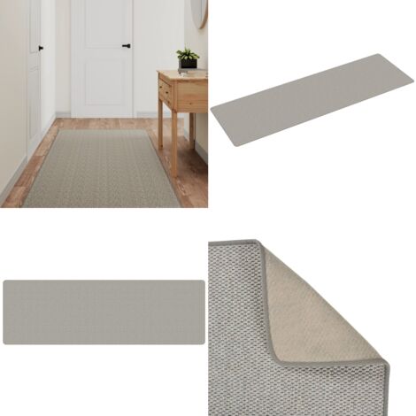 Alfombra de pasillo con aspecto de sisal platina 80x250 cm - Sisal - Alfombra de pasillo platina