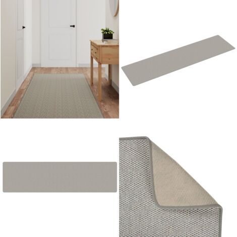 Alfombra de pasillo con aspecto de sisal platina 80x300 cm - Sisal - Alfombra de pasillo platina