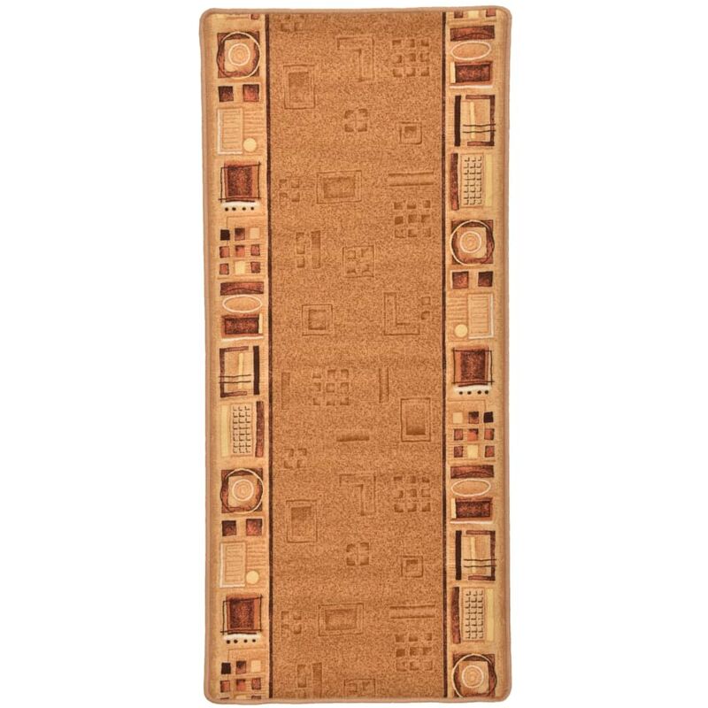 

Alfombra de pasillo con parte trasera de gel beige 67x120 cm - Beige - Vidaxl