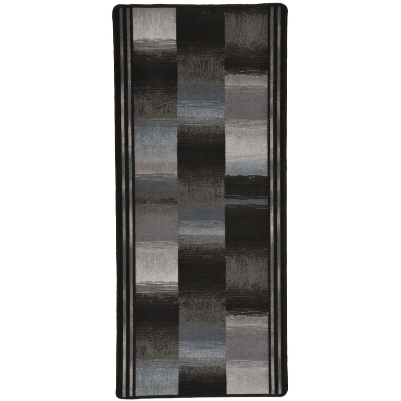 

Alfombra de pasillo con parte trasera de gel negra 67x120 cm