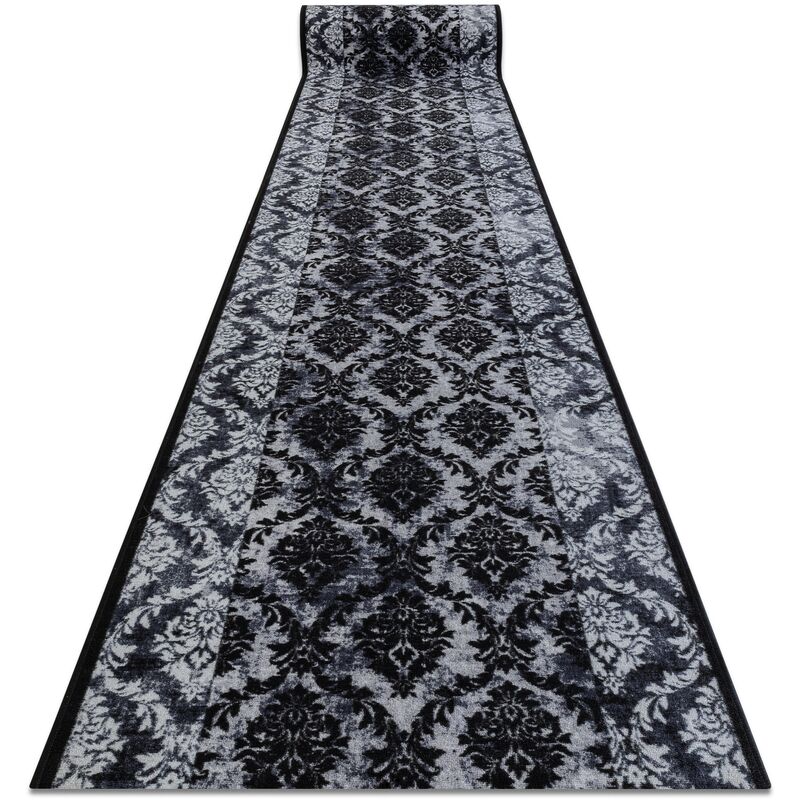 

Rugsx - Alfombra de pasillo con refuerzo de goma 100 cm ROMANCE gris Tonos de gris y plata 100x210 cm