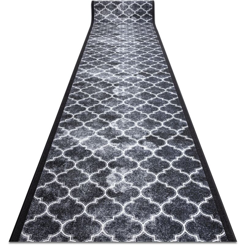 

Alfombra de pasillo con refuerzo de goma CLOVER gris 100 cm Tonos de gris y plata 100x1050 cm