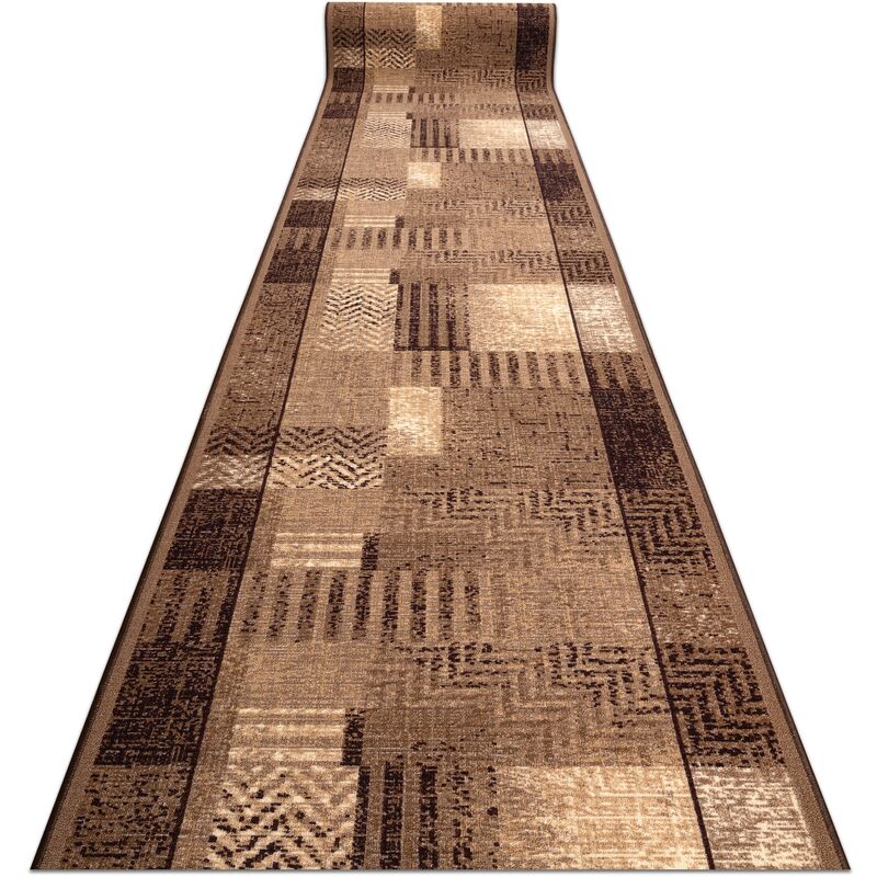 

Rugsx - Alfombra de pasillo con refuerzo de goma ESSENZA beige 100 cm Tonos de marrón 100x200 cm