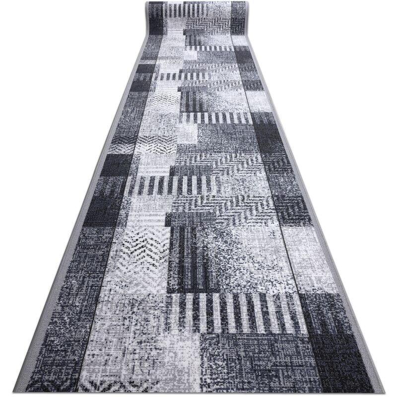 

Alfombra de pasillo con refuerzo de goma ESSENZA gris 100 cm Tonos de gris y plata 100x1000 cm