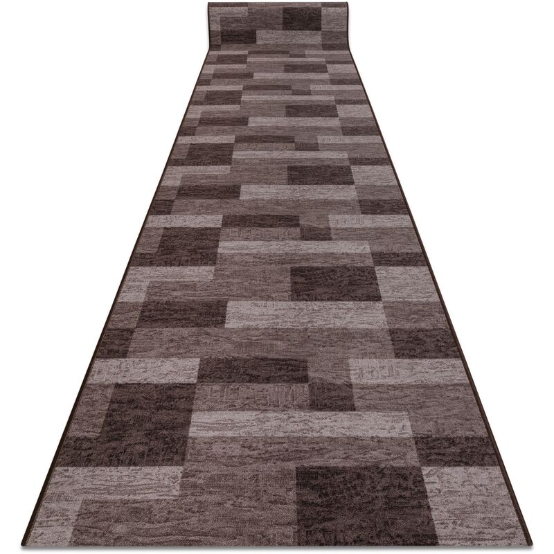 Alfombra de pasillo con refuerzo de goma ICONA marrón 67cm brown 67x150 cm