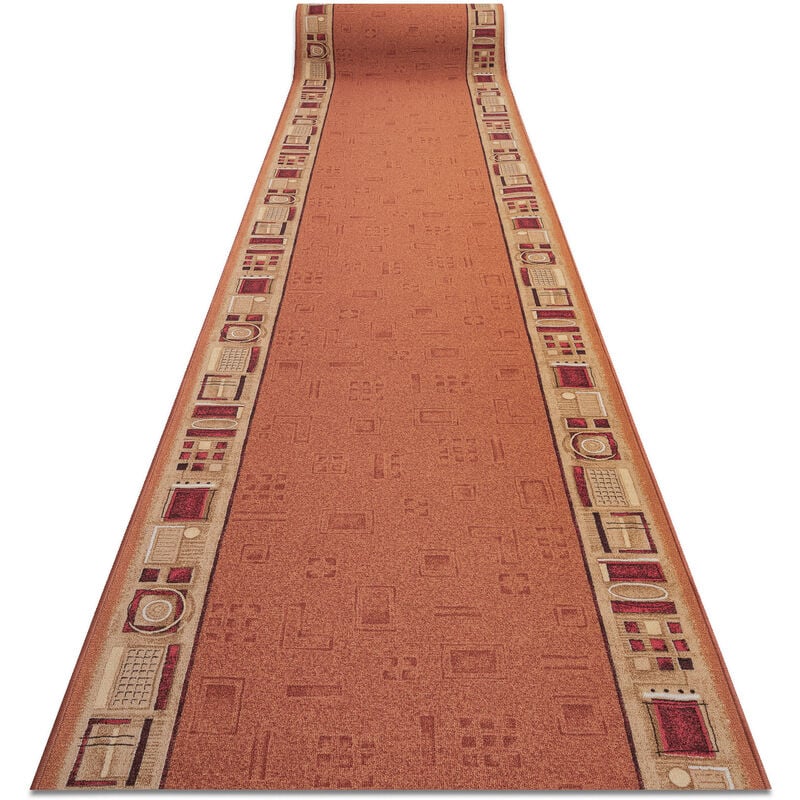 Alfombra de pasillo con refuerzo de goma JENA color cobre 120cm orange 120x340 cm