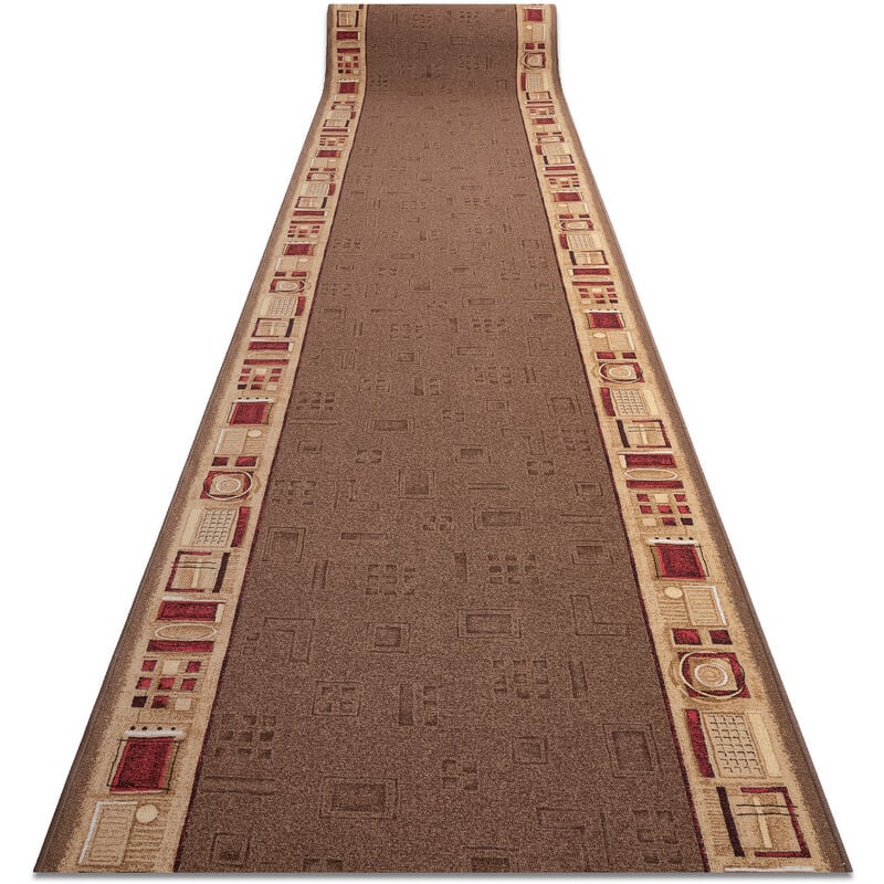 Alfombra de pasillo con refuerzo de goma JENA marrón 100cm brown 100x130 cm