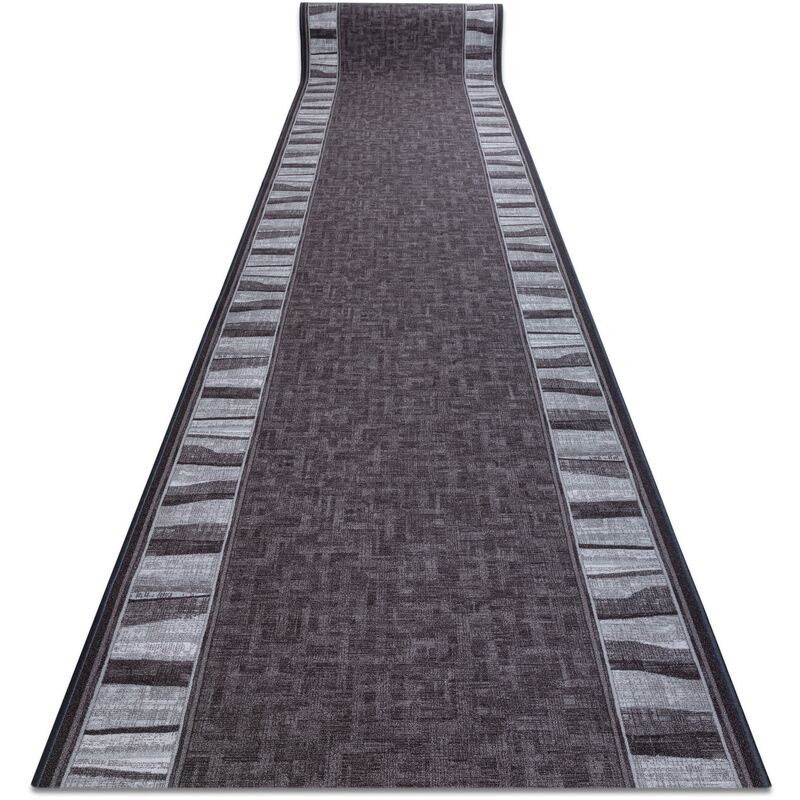 Alfombra de pasillo con refuerzo de goma LINEA gris 100cm grey 100x100 cm