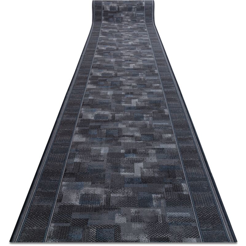 Alfombra de pasillo con refuerzo de goma TRIBE antracita 100cm grey 100x220 cm