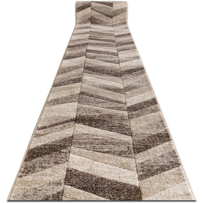 

Rugsx - Alfombra de pasillo FEEL 5673/15055 Diseño Espiga beige/marrón/crema 120 cm Tonos de beige 120x170 cm