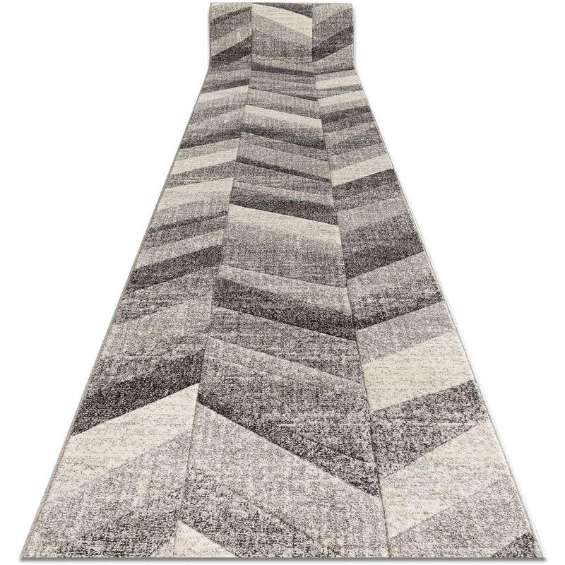 

Rugsx - Alfombra de pasillo FEEL 5673/16811 Diseño Espiga gris/antracita/crema 100 cm Tonos de gris y plata 100x350 cm