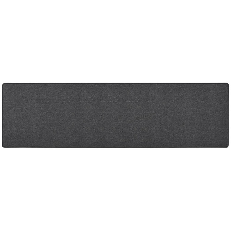 

Alfombra de pasillo gris antracita 50x200 cm