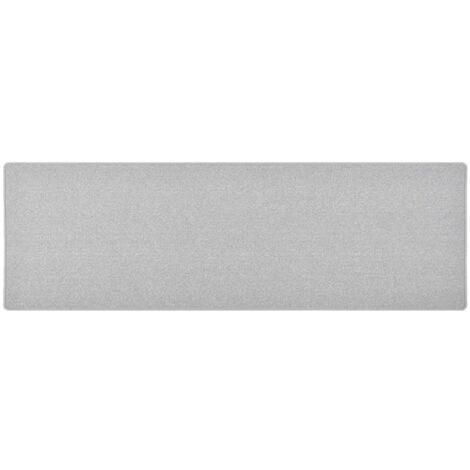Alfombra de pasillo gris claro 80x250 cm