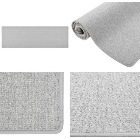 Alfombra de pasillo gris claro 80x250 cm - Alfombra moderna - Alfombra elegante