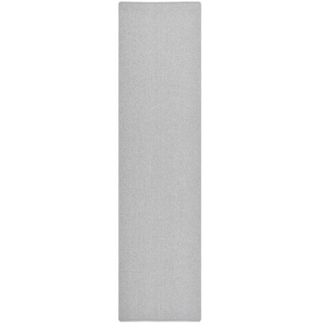 Alfombra de pasillo gris claro 80x300 cm