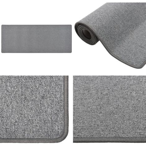 Alfombra de pasillo gris oscuro 80x200 cm - Alfombra gris - Alfombra moderna