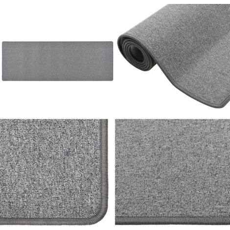 Alfombra de pasillo gris oscuro 80x250 cm - Alfombra gris - Alfombra moderna