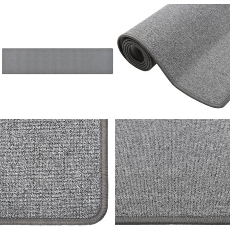 Alfombra de pasillo gris oscuro 80x400 cm - Alfombra gris - Alfombra moderna