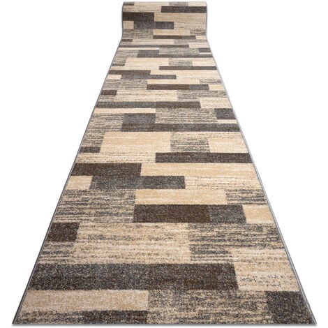 RUGSX Alfombra de pasillo KARMEL Deski tableros caramelo gris 120cm beige 120x200 cm