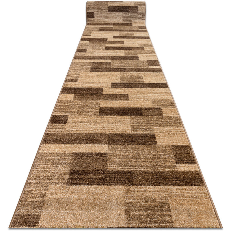 Alfombra de pasillo KARMEL Deski tableros - tuerca 100cm beige 100x400 cm