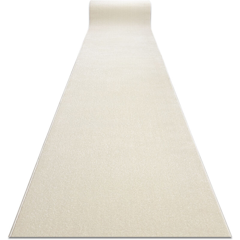 

Rugsx - Alfombra de pasillo KARMEL llanura, un color blanco 120 cm Blanco 120x580 cm