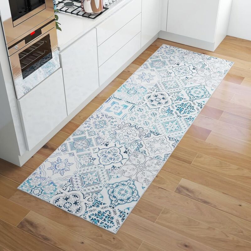 

Alfombra de pasillo lavable estampado poliéster 100x300 cm