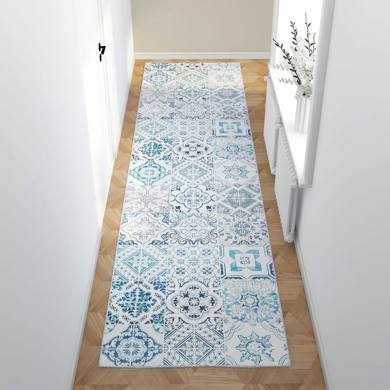 

Alfombra de pasillo lavable estampado poliéster 100x400 cm