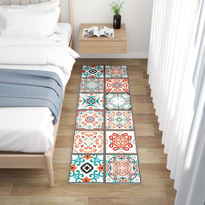

Alfombra de pasillo lavable estampado poliéster 60x200 cm