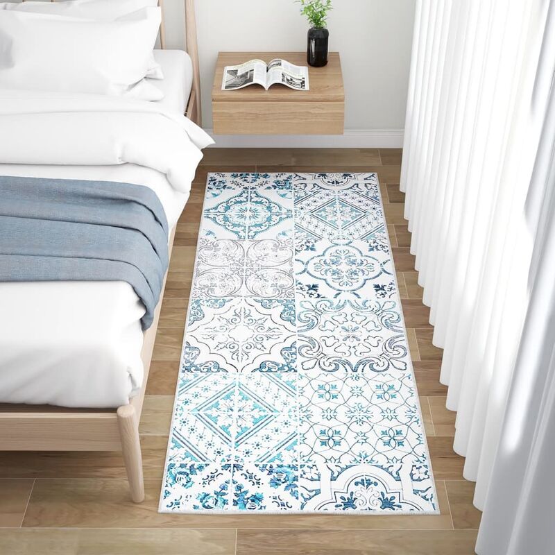 

Alfombra de pasillo lavable estampado poliéster 80x200 cm