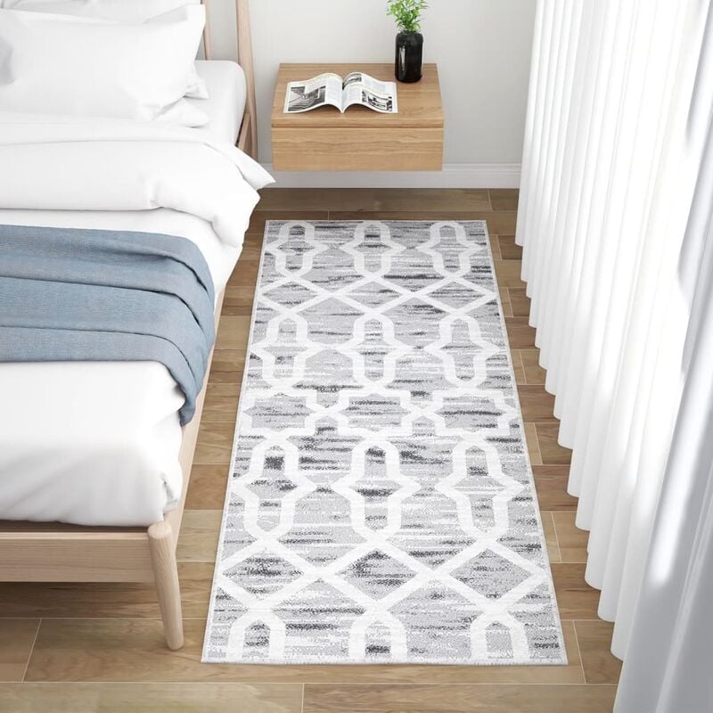 

Alfombra de pasillo lavable estampado poliéster 80x200 cm