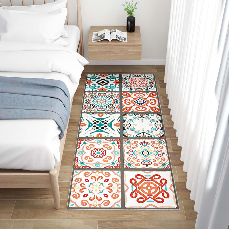 

Alfombra de pasillo lavable estampado poliéster 80x200 cm