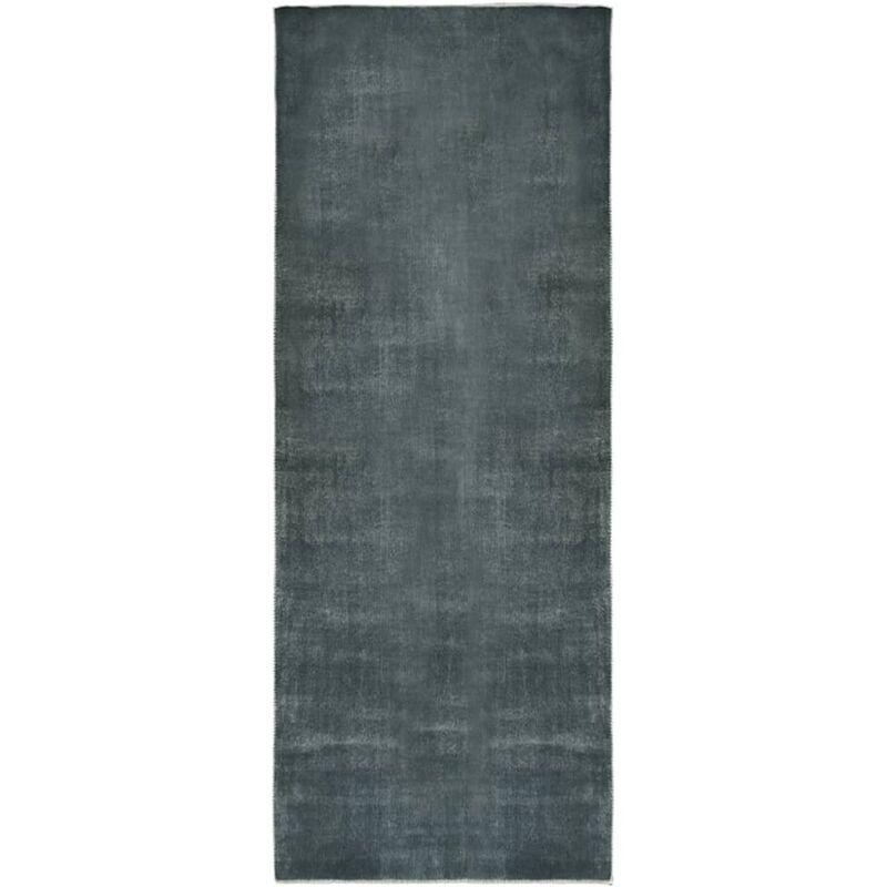 

Alfombra de pasillo lavable plegable poliéster gris 80x200 cm