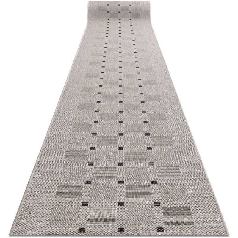 Alfombra de pasillo SIZAL FLOORLUX modelo 20079 plateado /negro 100 cm beige 100x170 cm