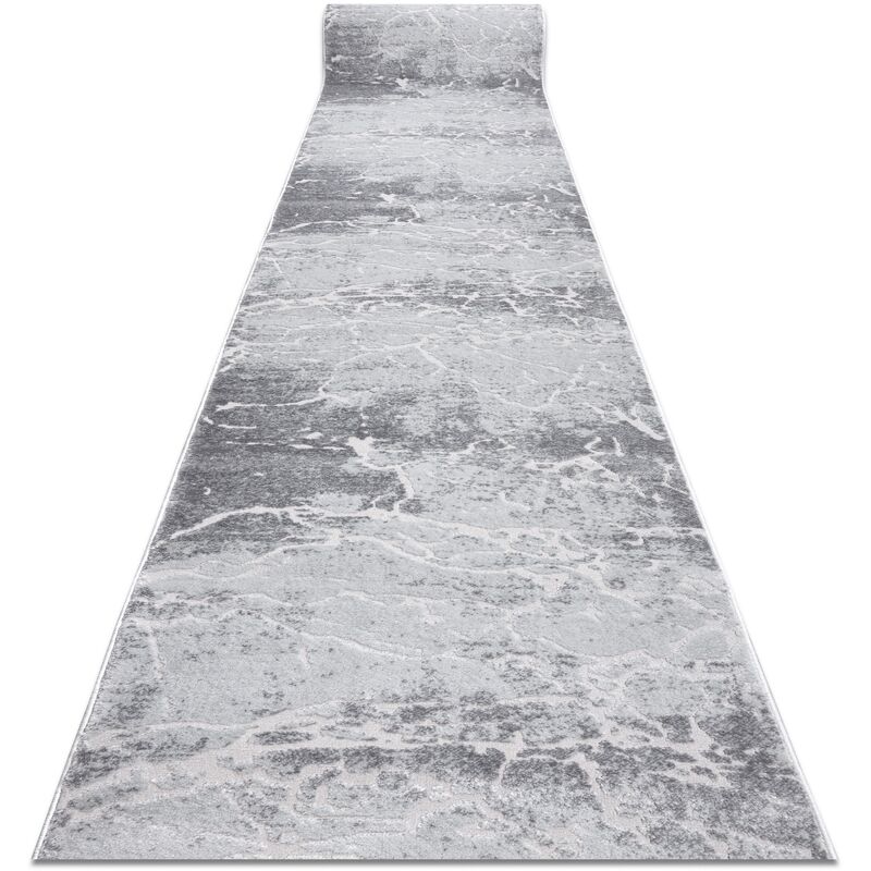 

Rugsx - Alfombra de pasillo Structural MEFE 6182 dos niveles de vellón gris 100 cm Tonos de gris y plata 100x1350 cm