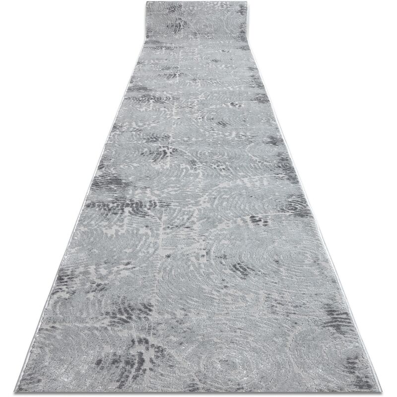 

Rugsx - Alfombra de pasillo Structural MEFE 8725 dos niveles de vellón gris 100 cm Tonos de gris y plata 100x140 cm