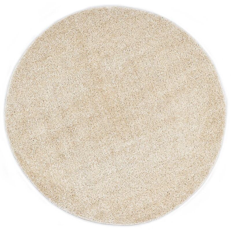 

Alfombra de pelo beige 120 cm - Beige - Vidaxl