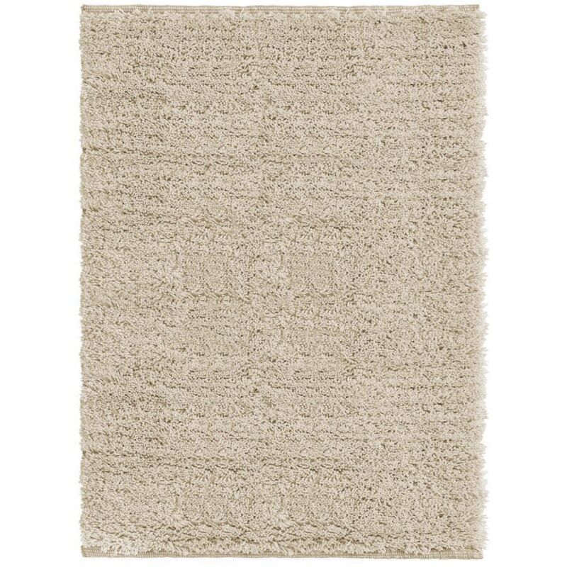 

Alfombra de pelo beige de algodón y poliéster de 120x170 cm