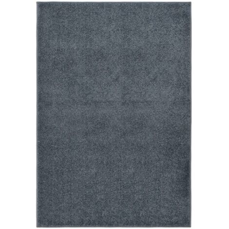 Alfombra de pelo corto gris antracita 160x230 cm vidaXL