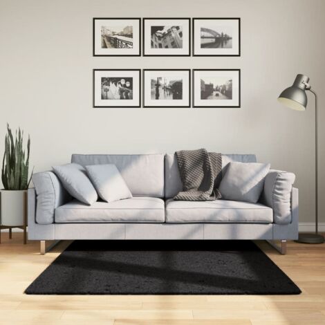Alfombra de pelo corto OVIEDO negro 120x120 cm